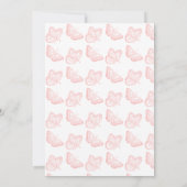 Perzik roze vlinders Chinoiserie Vrijgezellenfeest Kaart (Achterkant)