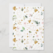 Perzik Roze Waterverf Bloemen Terrarium Bruiloft Kaart (Achterkant)