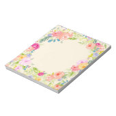  perzik roze Waterverf bloemig Notitieblok (Linkerzijde)