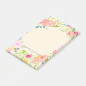  perzik roze Waterverf bloemig Post-it® Notes (Schuin)