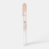 Perzik Roze Waterverf Ink  iPhone Hoesje (Linkerkant)