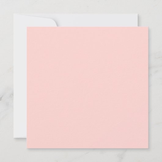 Perzik roze wit groen bloemenhart krans bruiloft kaart (Achterkant)