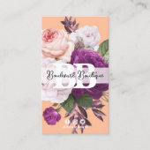 perzik Rozen Floral Boutique QR Code Visitekaartje (Voorkant)