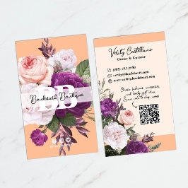 perzik Rozen Floral Boutique QR Code Visitekaartje
