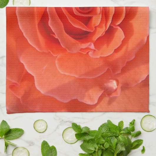 Perzik rozen handdoek (Gevouwen)