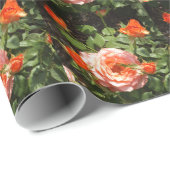 Perzik rozen inpakpapier (Rol Hoek)