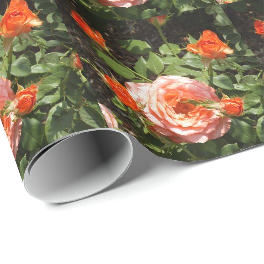 Perzik rozen inpakpapier (Rol Hoek)
