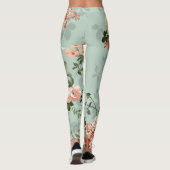 perzik Rozen Leggings (Achterkant)