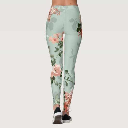  perzik Rozen Leggings (Achterkant)