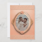 Perzik Rozen met kant Kaart (Voorkant)