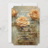 Perzik Rozen Romantisch Bloemen Vrijgezellenfeest Kaart (Voorkant)