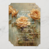 Perzik Rozen Romantisch Bloemen Vrijgezellenfeest Kaart (Voorkant / Achterkant)