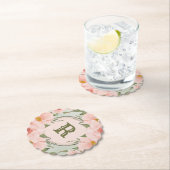 Perzik Rozen & Sage Green Kartonnen Onderzetters (Insitu)