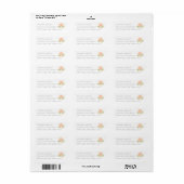 Perzik Rozen Tuin Bruiloft Retour Adres Labels (Full Sheet)