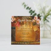 Perzik Rozen Wijn Gewaardeerd Vrijgezellenfeest Kaart (Staand voorkant)