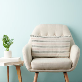 Perzik Sage Moderne Minimalistische Streep Boho Kussen
