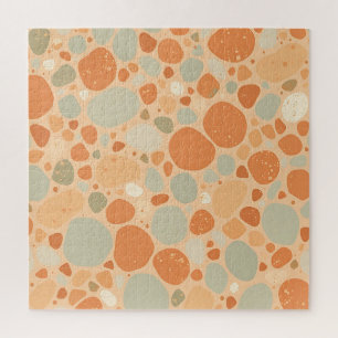 Perzik Salie Groen Kiezels Patroon Abstract Organi Legpuzzel