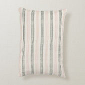 Perzik Salie Groen Minimalistische Streep Boho Accent Kussen (Achterkant (Verticaal))