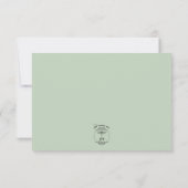 Perzik & Salie Groene Bloemen Bruiloft Save The Date (Achterkant)