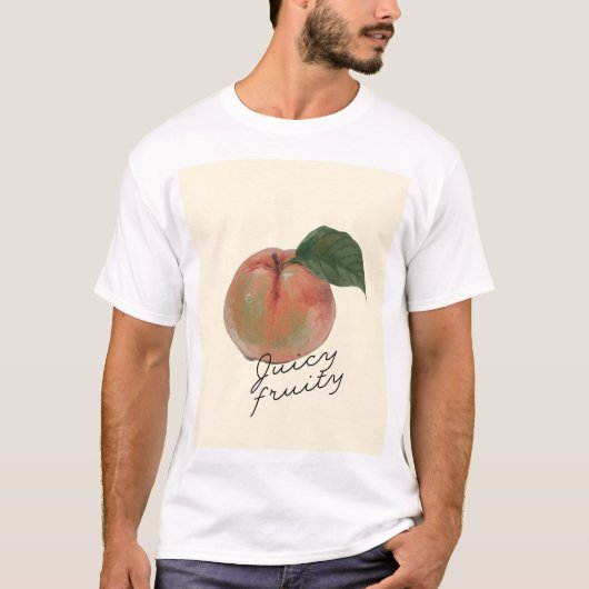 Perzik ; sappig & fruitig  t-shirt (Voorkant)