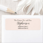 Perzik Save The Date Aangepaste Naam Retouradres Etiket (Insitu)