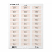 Perzik Save The Date Aangepaste Naam Retouradres Etiket (Full Sheet)