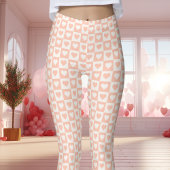 Perzik Schaken Hart Valentijnsdag Leggings