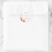 Perzik Schattigee Ronde Sticker (Tas)