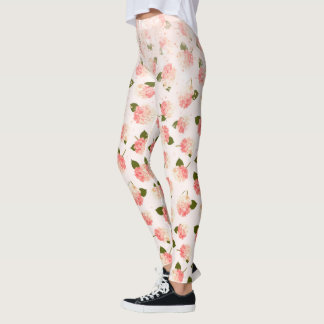 Perzik Schitterende Vintage Tuinbloesem Leggings