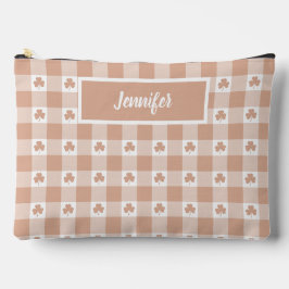 Perzik Schotse Ruit Klaver Retro Kleur Etui