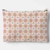 Perzik Schotse Ruit Klaver Retro Kleur Etui (Achterkant)