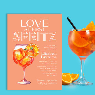 Perzik Sinaasappel Aperol Spritz Vrijgezellenfeest Kaart
