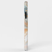 Perzik Sinaasappel Blauwgroen Blauw Goud Marmeren Case-Mate iPhone Case (Achterkant/rechts)