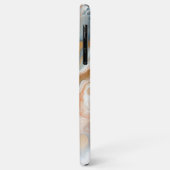 Perzik Sinaasappel Blauwgroen Blauw Goud Marmeren Case-Mate iPhone Case (Achterkant/links)