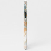 Perzik Sinaasappel Blauwgroen Blauw Goud Marmeren iPhone Hoesje (Rechterkant)