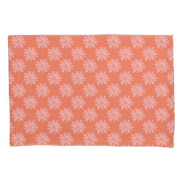 Perzik Sinaasappel BOHO Chic Daisy Pattern Retro B Kussensloop
