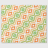 Perzik Sinaasappel en groen Cadeaupapier (Vlak)