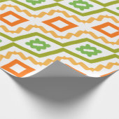 Perzik Sinaasappel en groen Cadeaupapier (Hoek)