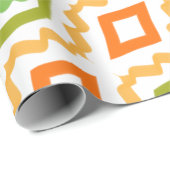 Perzik Sinaasappel en groen Cadeaupapier (Rol Hoek)