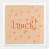 Perzik Sinaasappel en Groen Servet (Voorkant)