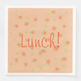 Perzik Sinaasappel en Groen Servet