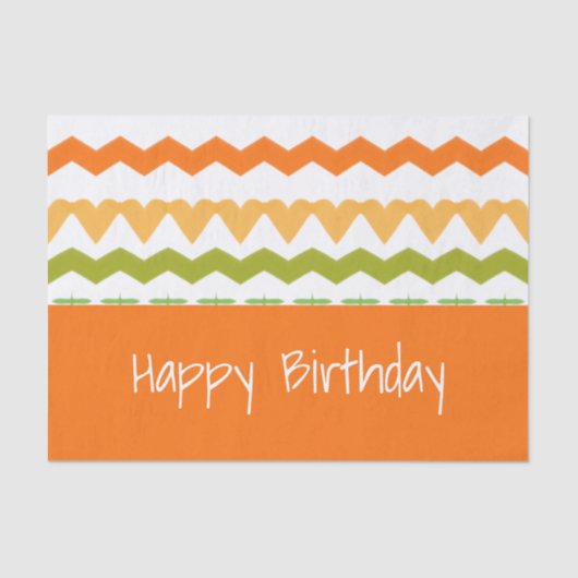 Perzik Sinaasappel en Groen Tissuepapier (Voorkant)