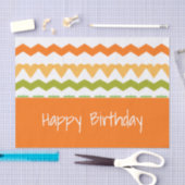 Perzik Sinaasappel en Groen Tissuepapier (Craft)