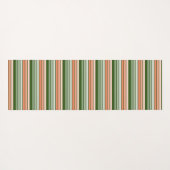 Perzik Sinaasappel en groene streep Yogamat (Achterkant (horizontaal))