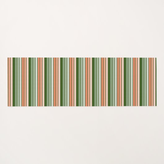 Perzik Sinaasappel en groene streep Yogamat (Achterkant (horizontaal))
