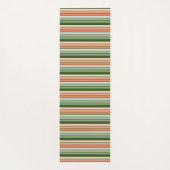 Perzik Sinaasappel en groene streep Yogamat (Achterkant)