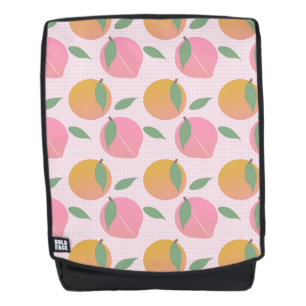 Perzik Sinaasappel Fruit Patroon Roze Rugtassen