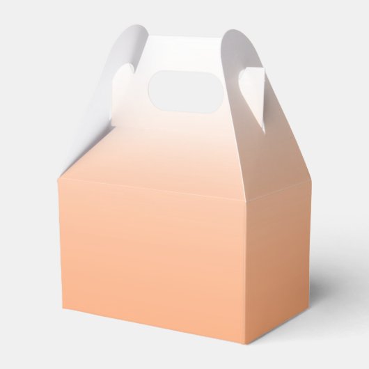 Perzik Sinaasappel Fuzz Elegant Modern Bruiloft Bedankdoosjes (Achterkant)