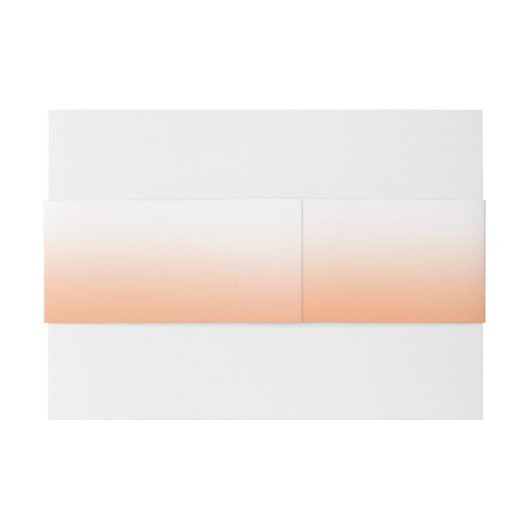 Perzik Sinaasappel Fuzz Elegant Modern Bruiloft Uitnodigingen Wikkel (Achterkant Voorbeeld)