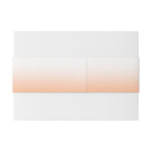 Perzik Sinaasappel Fuzz Elegant Modern Bruiloft Uitnodigingen Wikkel (Achterkant Voorbeeld)